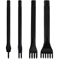 Coolty 4pcs 1-2-4-6 Del Cuero Diy Perforadoras Herramientas- Perforadora Hacer Agujeros Puntadas de Costura Leather…